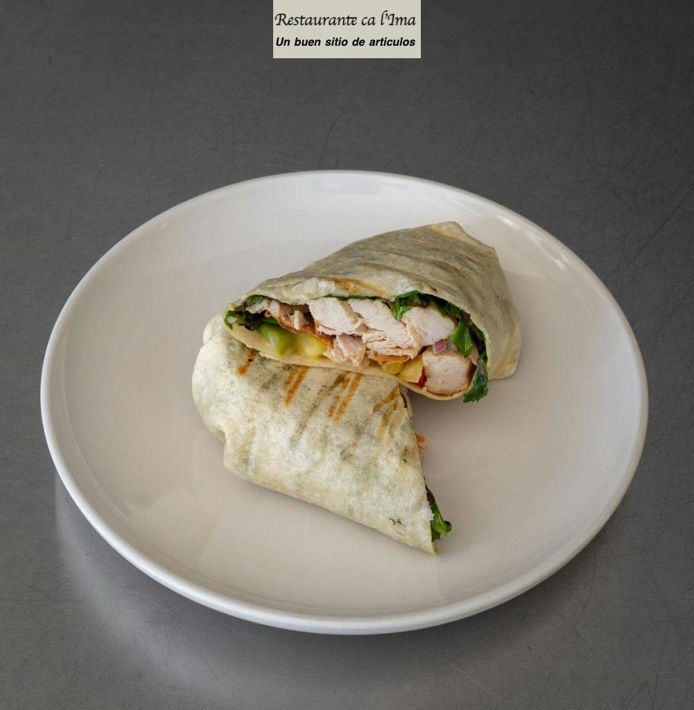 Wrap de pollo y aguacate